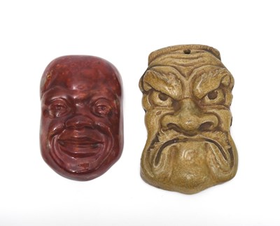 Lot 23 - 'Mask' a rare Moorcroft Pottery plaque...