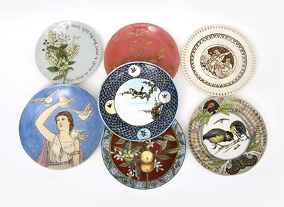 Lot 66 - A Minton Aesthetic Movement plate, painted to...
