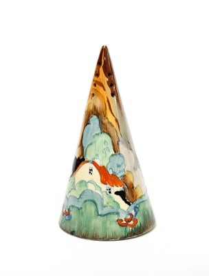 Lot 96 - 'Forest Glen' a Clarice Cliff Conical sugar...