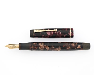 Lot 80 - Parker, a Duofold pearl burgundy, brown and...