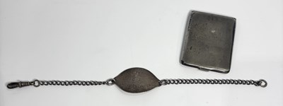 Lot 210 - A silver matchbook case, hallmarked for...