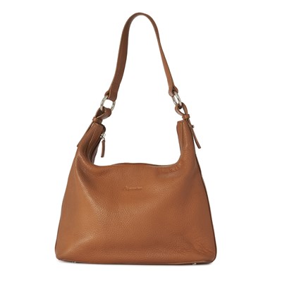 Lot 287 - Aquascutum, a tan leather hobo handbag.