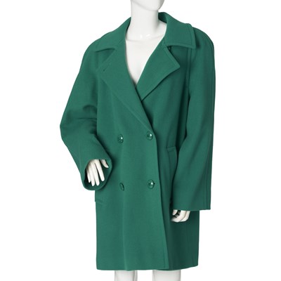 Lot 281 - Aquascutum, a green pure wool coat.