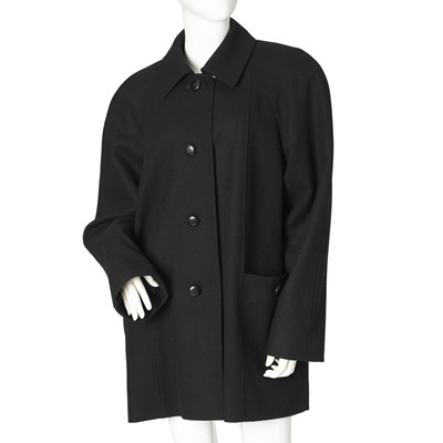 Lot 280 - Aquascutum, a pure wool black coat.