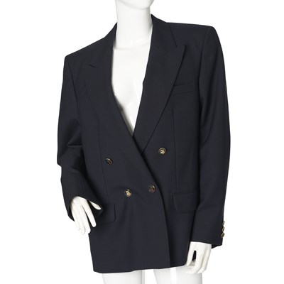 Lot 286 - Aquascutum, a ladies navy blue wool blazer.