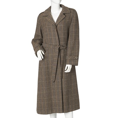Lot 282 - Aquascutum, a full-length pure wool plaid coat.