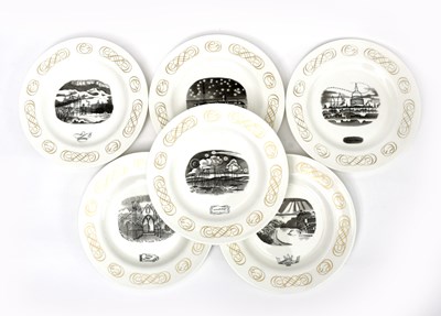 Lot 712 - 'Outlines of Grandeur' a set of six Wedgwood...