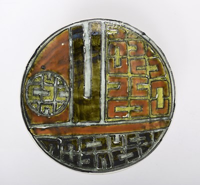 Lot 774 - A Poole Pottery Studio plate in the manner of...