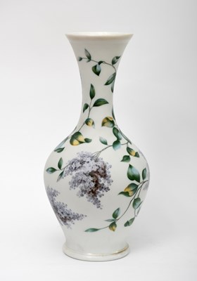 Lot 540 - A fine French opaline glass vase possibly...