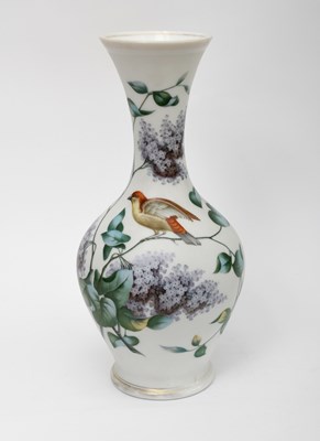Lot 326 - A fine French opaline glass vase, mid 19th...