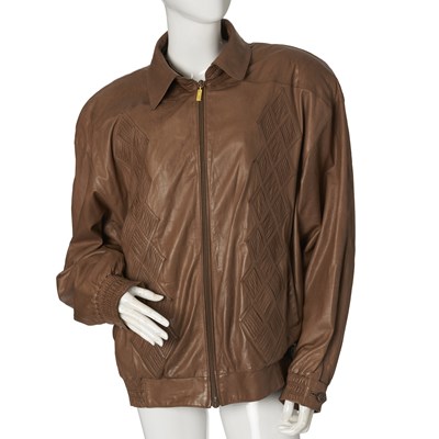 Lot 510 - Zilli, a tan calf leather jacket w/ silk lining.