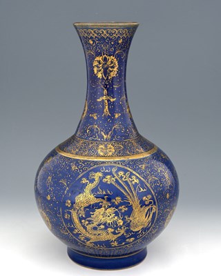 Lot 363 - A Chinese Dragon and Phoenix gilt decorated...