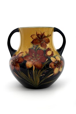 Lot 32 - 'Protea' a rare Moorcroft Pottery twin-handled...