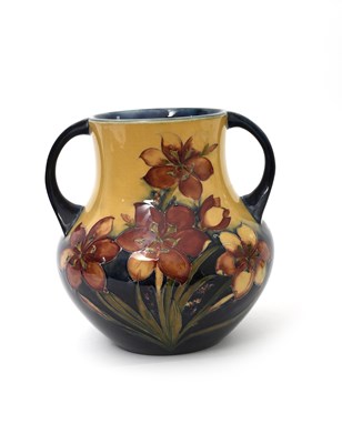 Lot 32 - 'Protea' a rare Moorcroft Pottery twin-handled...