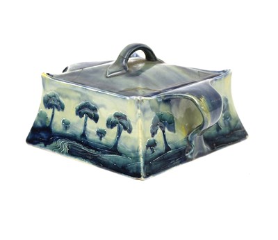 Lot 16 - 'Hazledene' a Moorcroft Pottery box and cover...