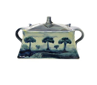 Lot 16 - 'Hazledene' a Moorcroft Pottery box and cover...