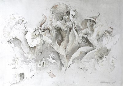 Lot 357 - Jurgen Gorg (German, 1951), Venetian Scenery,...