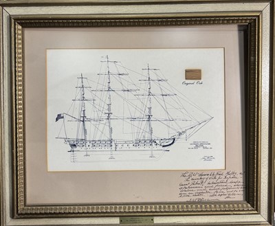 Lot 864 - A blueprint of the US Frigate Constitution...