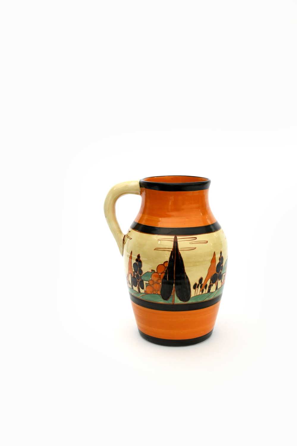Lot 94 - 'Orange Trees and House' a Clarice Cliff...