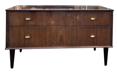 Lot 385A - A midcentury two-drawer dressing table, gilt...