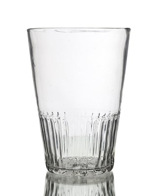 Lot 533 - An Anglo Irish part moulded glass ice bucket,...