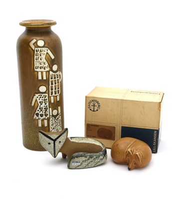 Lot 649 - Lisa Larson for Gustavsberg, Fox, a stoneware...