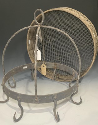 Lot 185 - An iron 'game onion' or ceiling mounted...
