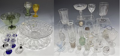Lot 22 - A collection of glass including two silver...