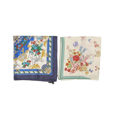 Lot 521 - Five silk designer scarves.