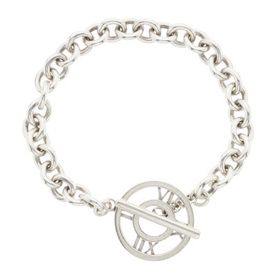 Lot 498 - Tiffany & Co., a silver Atlas toggle bracelet.