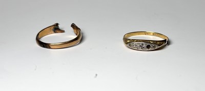 Lot 249 - Two 18ct gold gem-set rings, AF