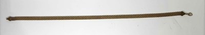 Lot 241 - A yellow 9ct gold bismark link necklace with a...