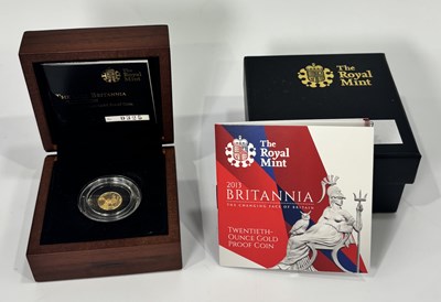 Lot 201 - A twentieth-ounce gold proof commemorative...