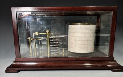 Lot 176 - An antique barograph, the brass and steel...