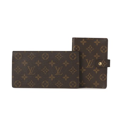 Lot 451 - Louis Vuitton, a monogram agenda cover and long bifold wallet.
