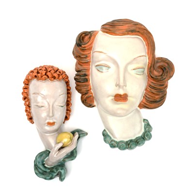 Lot 644 - A Goldscheider Pottery terracotta wall mask,...