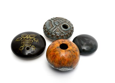 Lot 228 - A Poole Pottery vase by Guy Sydenham, ovoid...