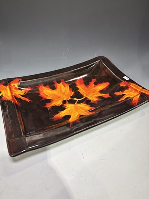 Lot 131 - A large rectangular Poole Pottery charger or...
