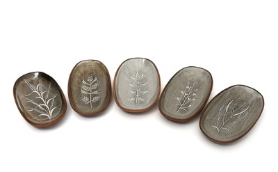 Lot 356 - David Leach (1911-2005) Five dishes tin-glaze...