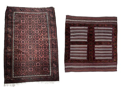 Lot 343 - A near square Baluch type rug approx length...