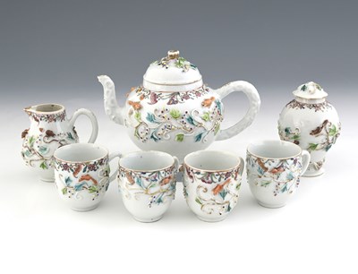Lot 441 - A Chinese part tea set, Qing Dynasty...