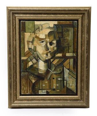 Lot 50 - Frances John Cubist Self-portrait oil on...
