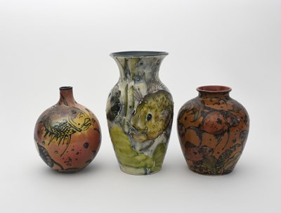 Lot 782 - Jonathan Cox a tubeline decorated fish vase,...