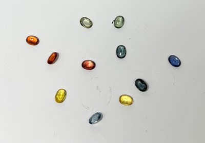 Lot 228 - Eleven oval-cut sapphires