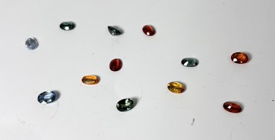 Lot 223 - Twelve oval-cut sapphires