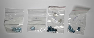 Lot 222 - A selection of loose blue topaz gemstones