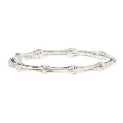 Lot 499 - Tiffany & Co., a silver Bamboo bangle bracelet.