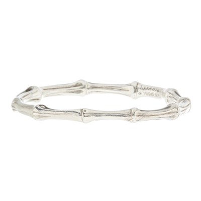Lot 500 - Tiffany & Co., a silver Bamboo bangle bracelet.
