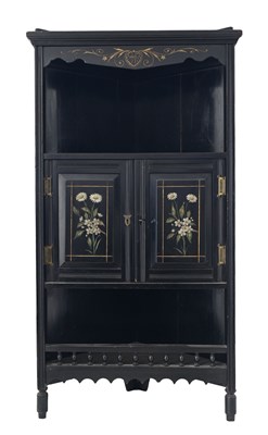 Lot 419 - An Aesthetic Movement ebonised wood corner...