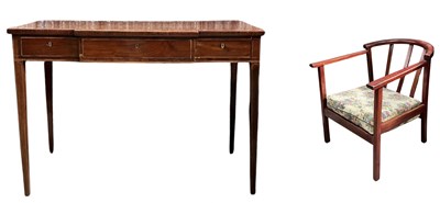 Lot 359 - A Georgian mahogany side table with two...